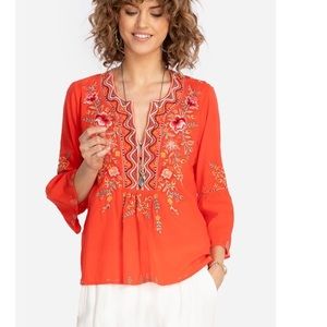 Johnny Was Alise Flare Sleeve Boho Blouse M